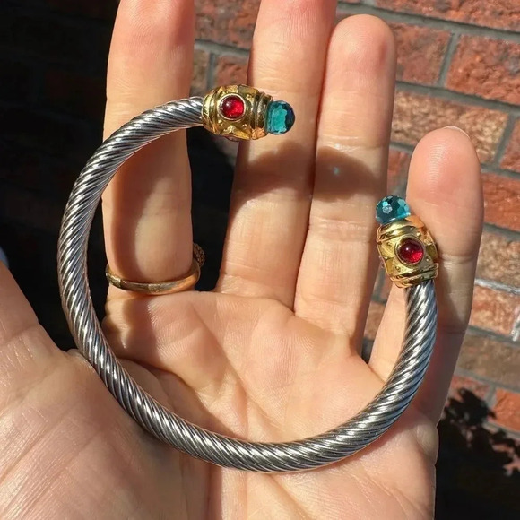 Modern Stainless Steel Waterproof Cuff Bangle Bracelet - Picture 6 of 14